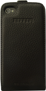 Чехол Ferrari Modena Collection для iPhone 4/4S Flip Grained Black Red (FEFLIP4BLR)